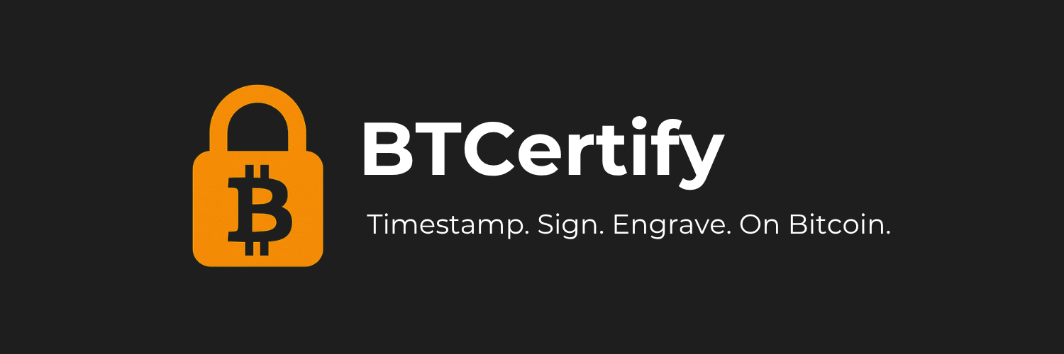 BTCertify banner